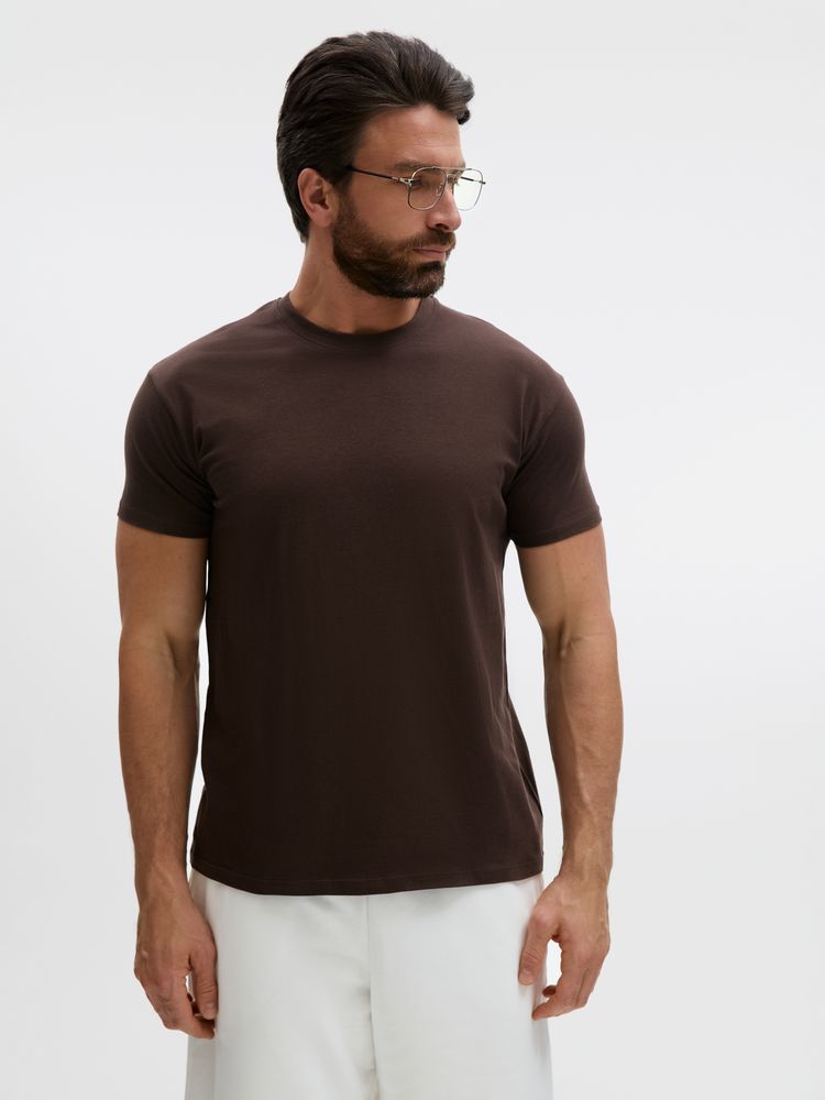 Футболка унисекс Regent 150, темно-коричневая (шоколад)-2