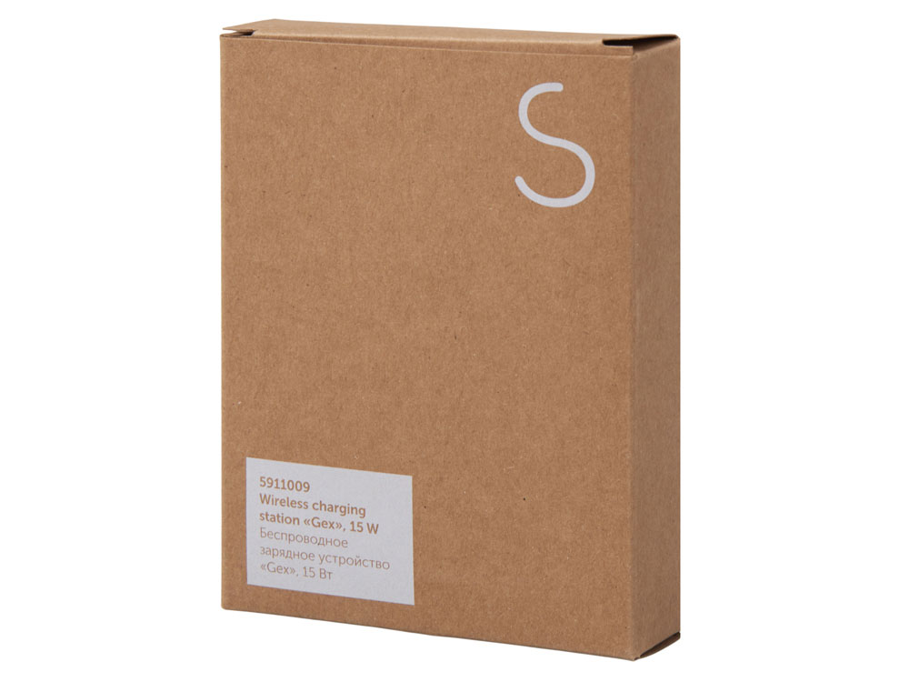 Беспроводное зарядное устройство Gex, 15 Вт, бамбук-10