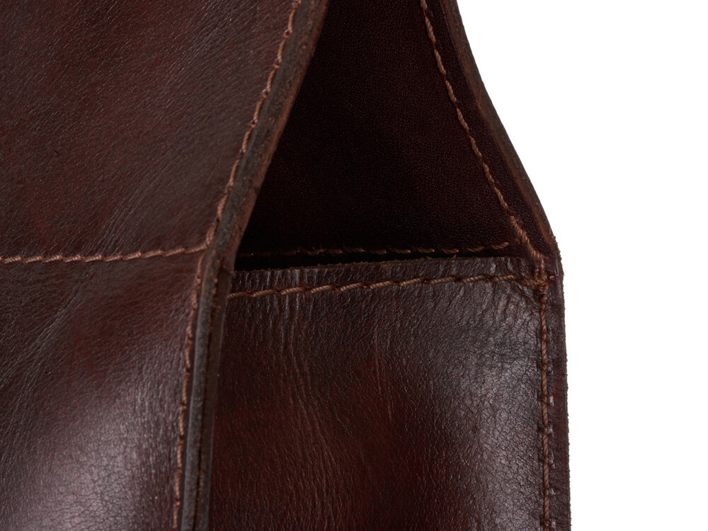 Набор: фартук из натуральной кожи в тубусе, темно-коричневый-13