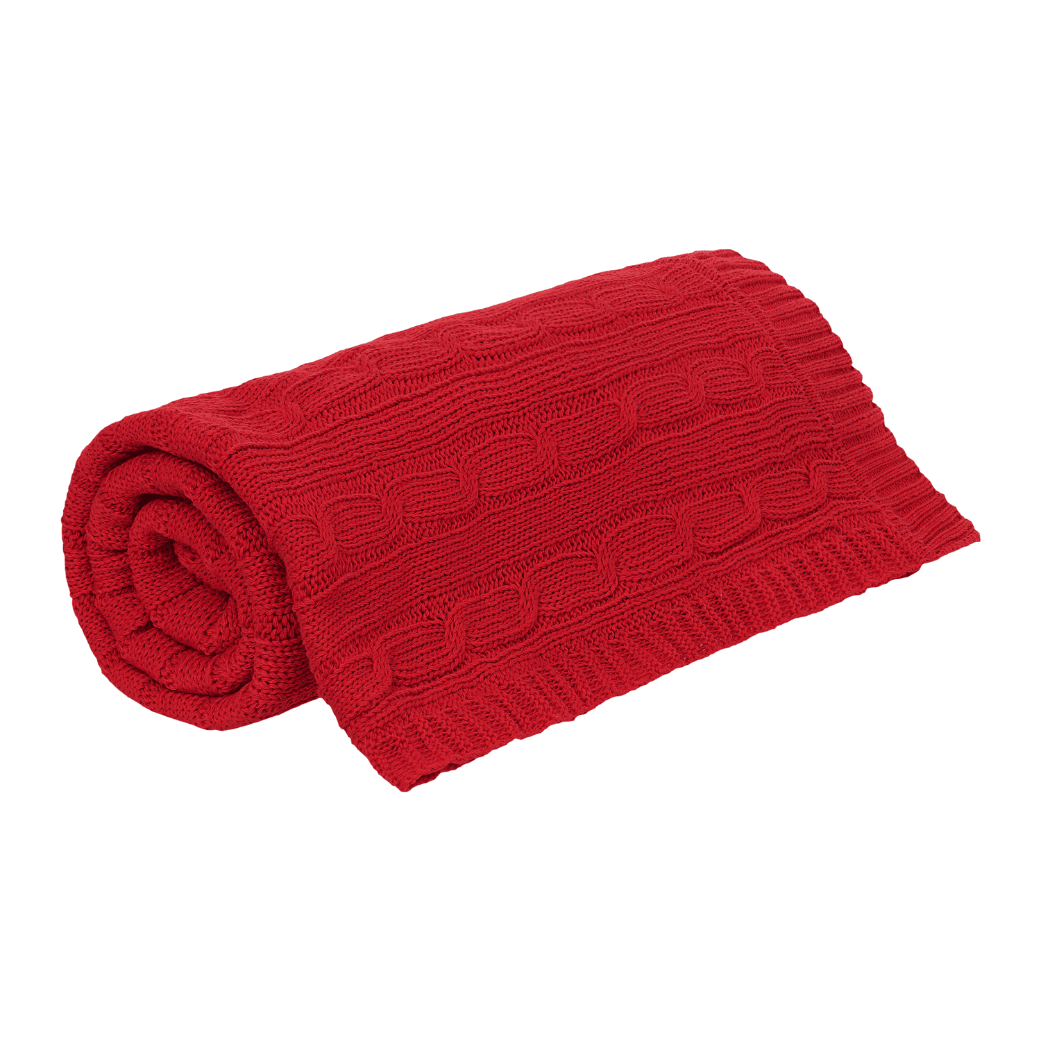 Плед Фадо (Fado) вязаный, красный (без подарочной коробки)-2