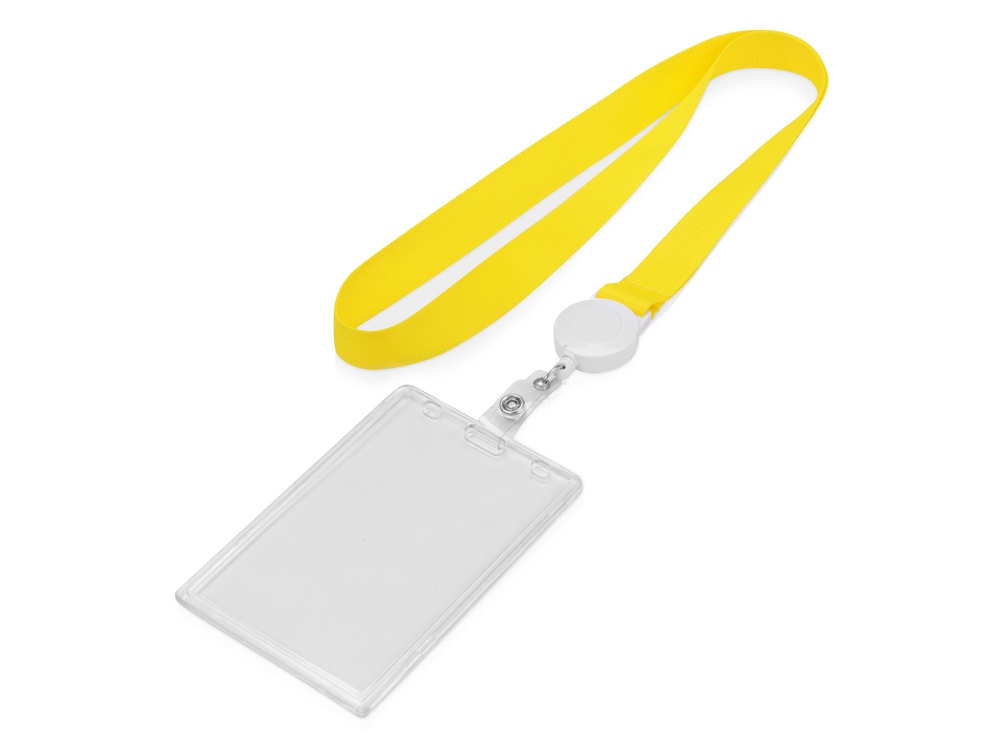 Ланьярд с ретрактором, желтый-1