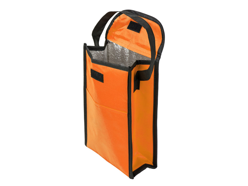 Сумка-холодильник Reviver на липучке из нетканого переработанного материала, оранжевый-1