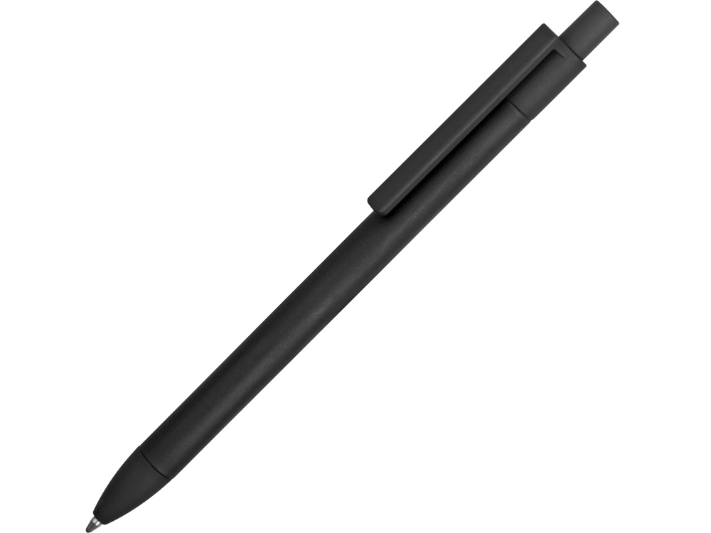 Ручка металлическая soft-touch шариковая Haptic, черный-0