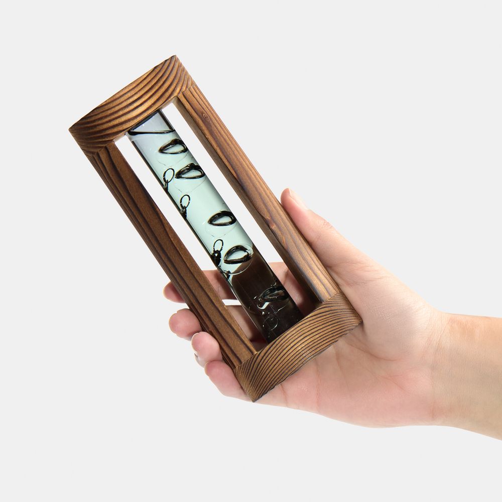 Термометр «Галилей» в деревянном корпусе, серый-2