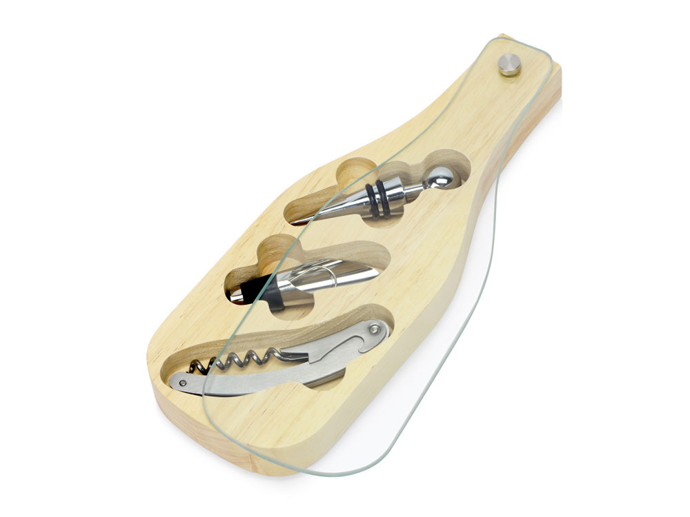 Набор аксессуаров для вина Pinotage со стеклянной крышкой-0