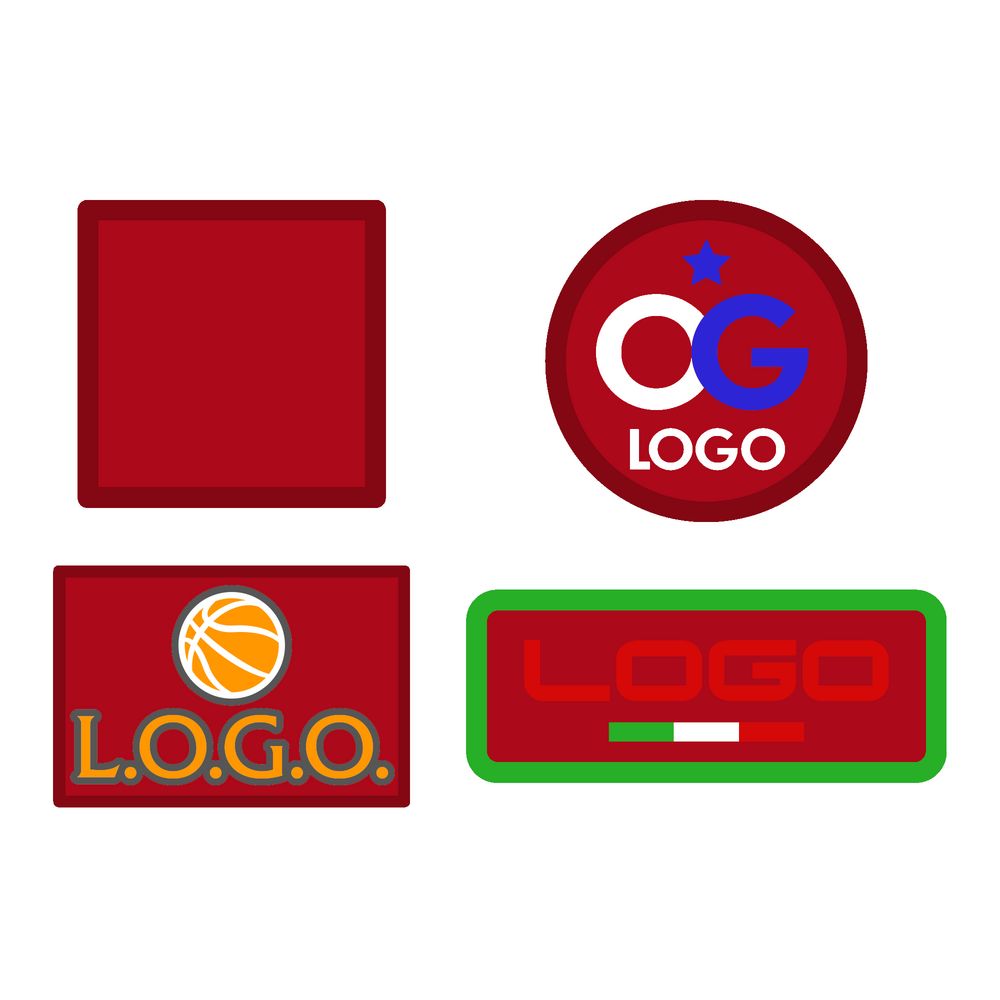 Шеврон из габардина Gabo S, красный-1