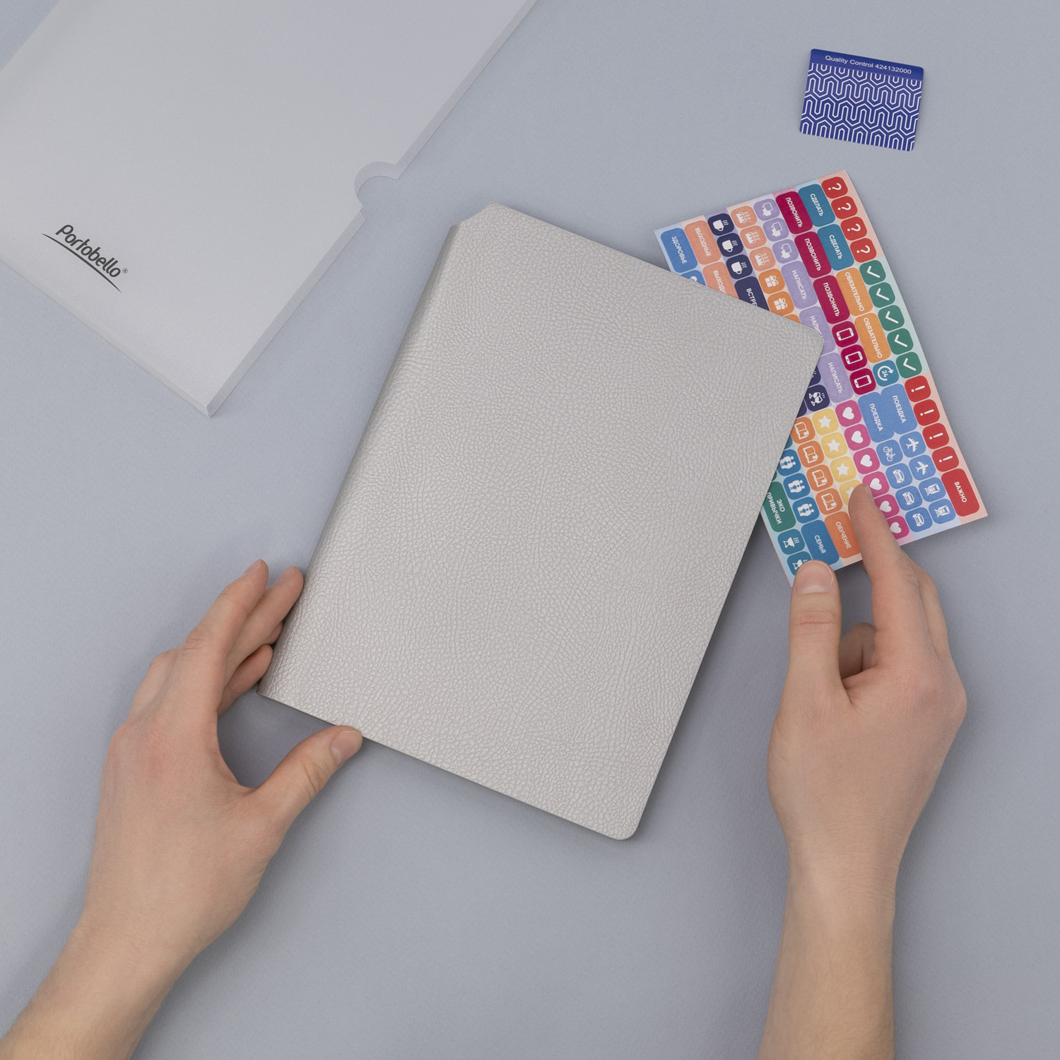 Ежедневник Молто (Molto) недатированный, серебряный-9