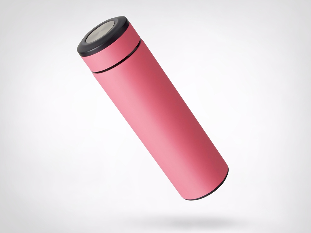 Термос Confident с покрытием soft-touch 420мл, пыльная роза-5