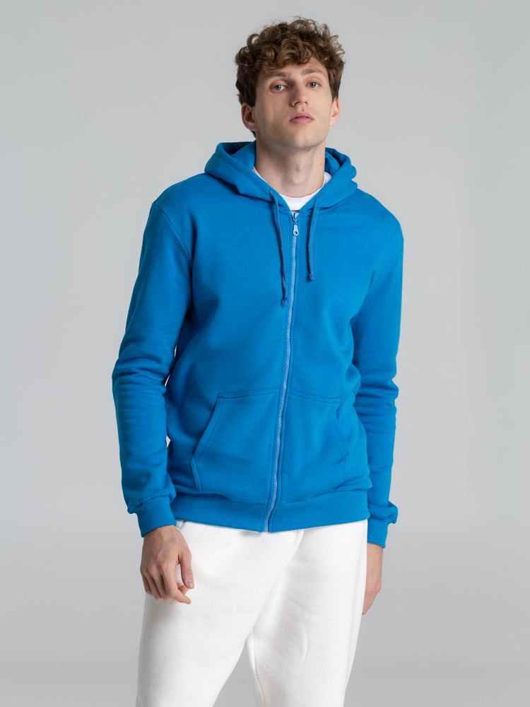 Толстовка на молнии с капюшоном Siverga Heavy 2.0, бирюзовая-3