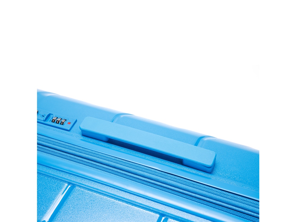 Чемодан TORBER В Отпуск, синий, полипропилен, 54,5 х 33,5 х 79 см, 135 л-6