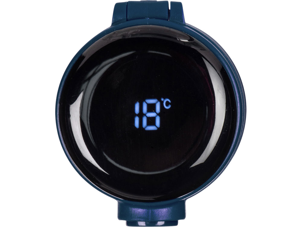 Вакуумная термокружка Waterline с медной изоляцией Bravo, 400 мл, тубус, темно-синий-4