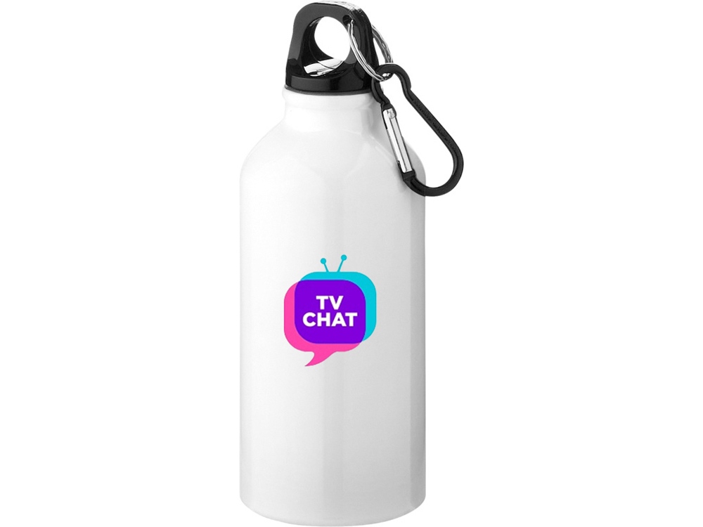 Бутылка Oregon с карабином 400мл, белый-0