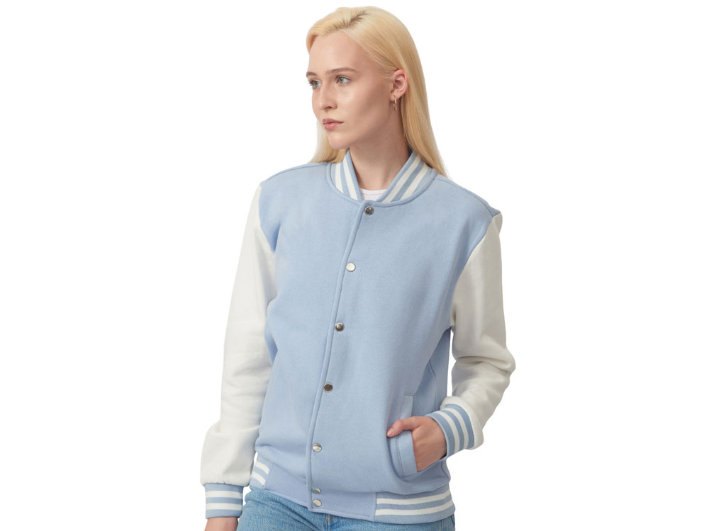 Бомбер Oxford, небесно-голубой/молочный, унисекс-5