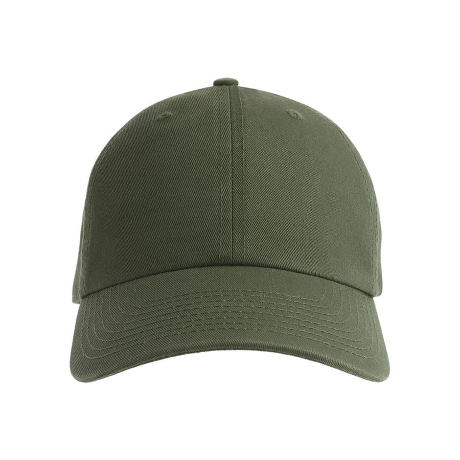 Бейсболка FRASER, органический хлопок, 6 клиньев, металлическая застежка, оливковый-1