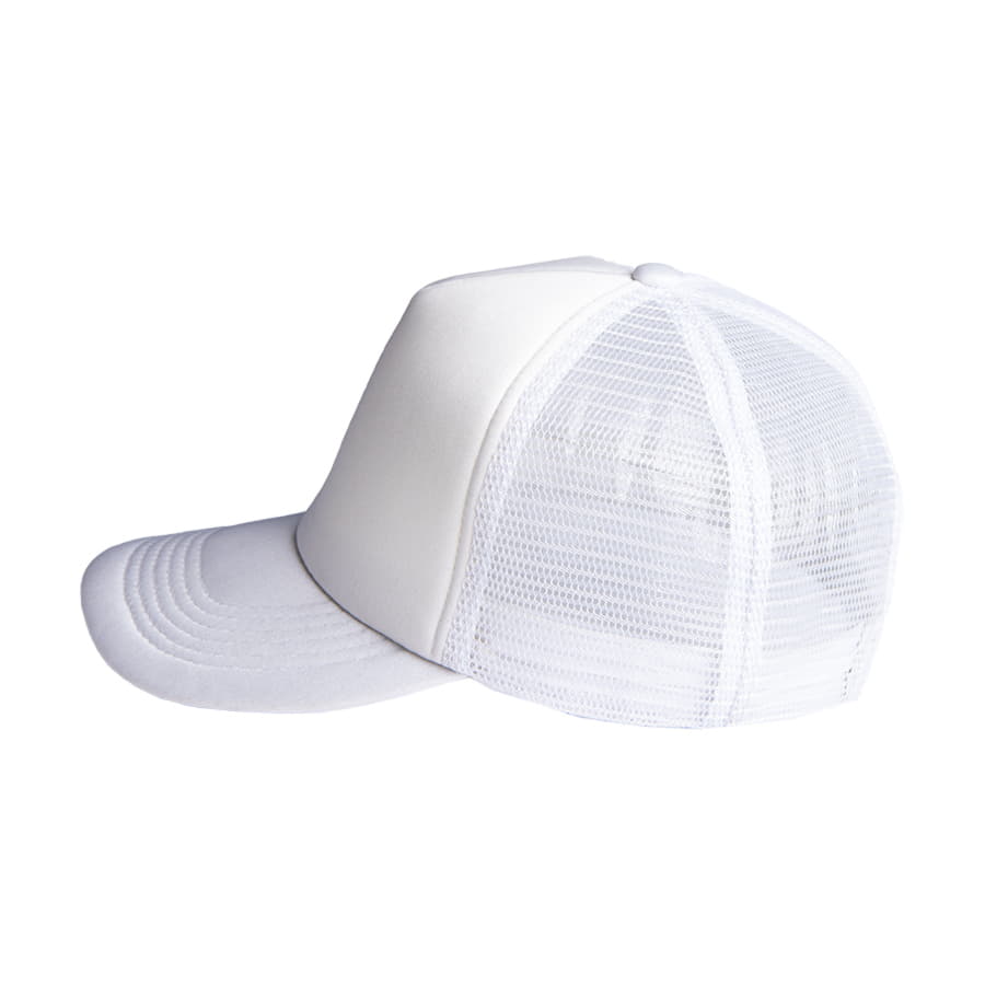 Бейсболка FLICK, 5 клиньев, пластиковая застежка, белый-1