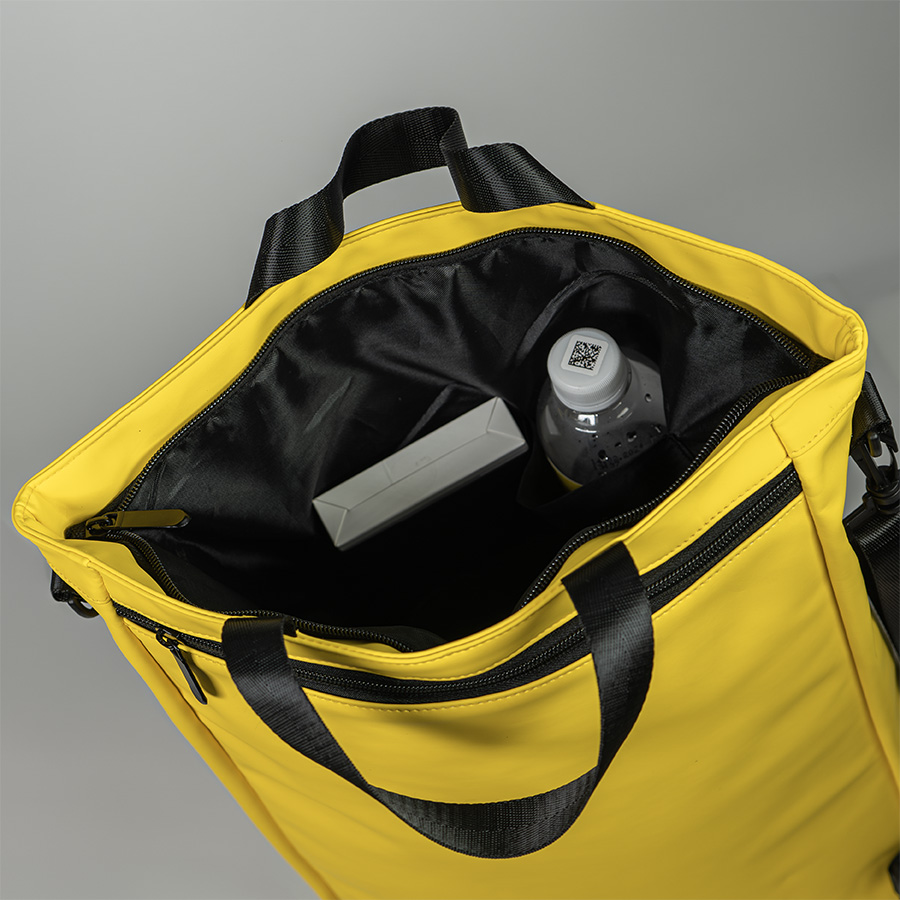 Рюкзак "Shop", жёлтый, 42 х 39 х 13 см, 100% полиуретан, желтый-5