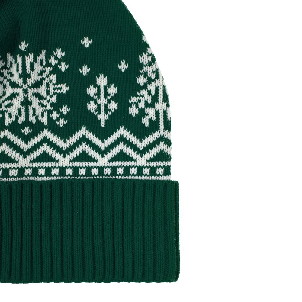 Шапка Elnik, зеленая с молочно-белым-3