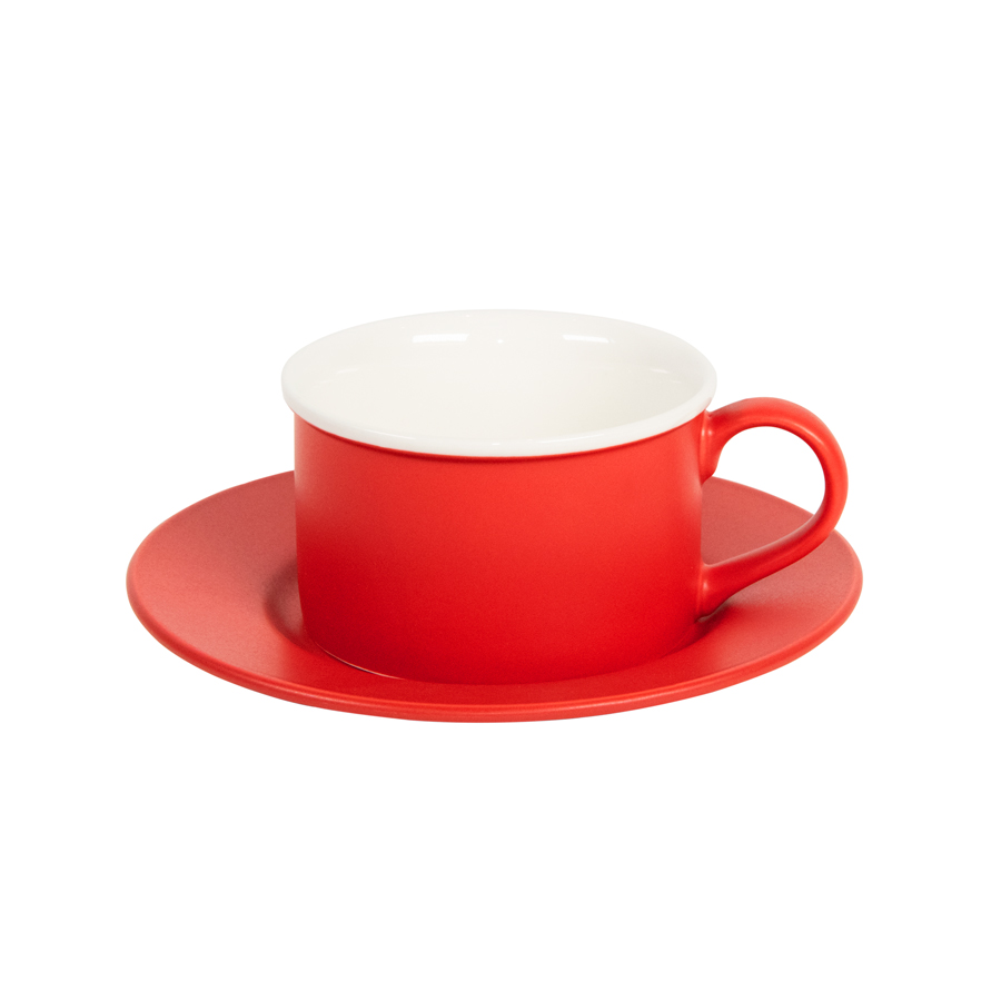 Чайная пара ICE CREAM, красный, белый-0