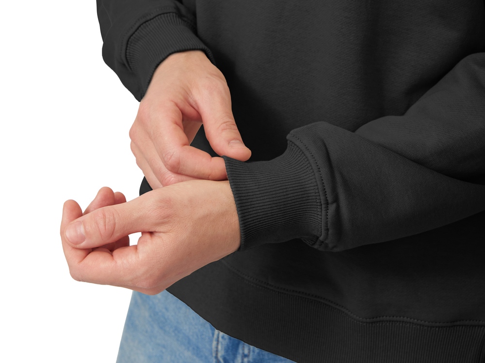 Свитшот оверсайз с рукавом реглан Belgrade, унисекс, черный-7