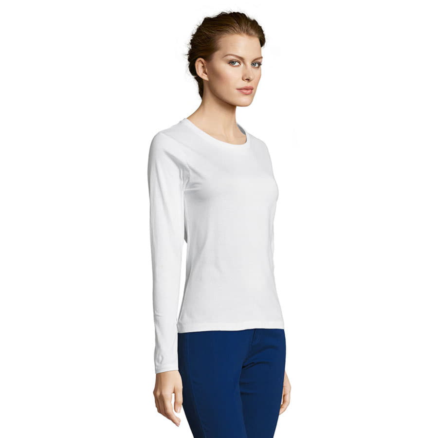 Футболка женская с длинным рукавом MAJESTIC, белый-5