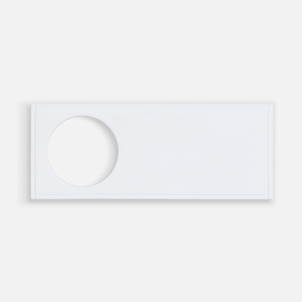 Лейбл из ПВХ с вырубкой «Круг», белый-0