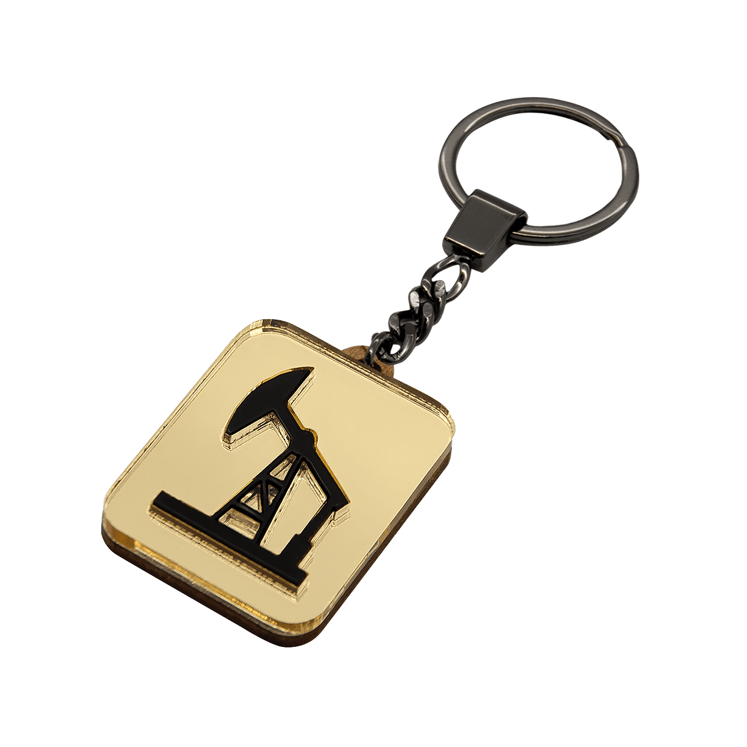 Брелок-обвес Нефтяная вышка (золотой с черным)-2