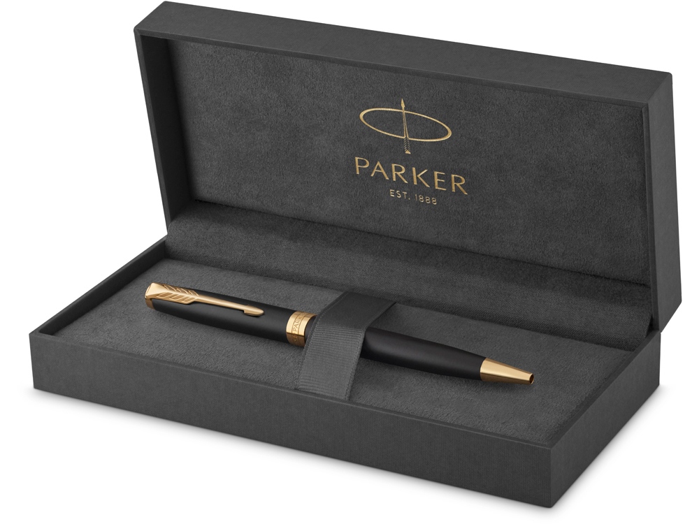 Ручка шариковая Parker Sonnet Core Matte Black GT, черный/золотистый-2