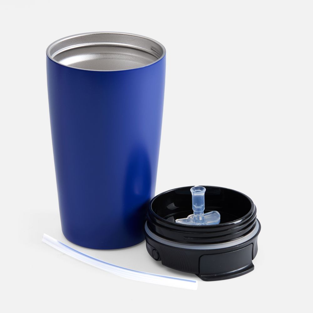 Термостакан с двумя поильниками Duetta, синий-3