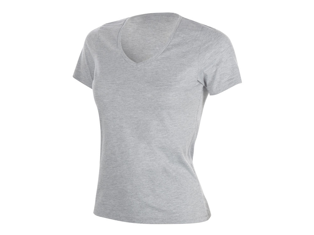 Футболка Heavy Super Club N женская с V-образным вырезом, серый меланж-5