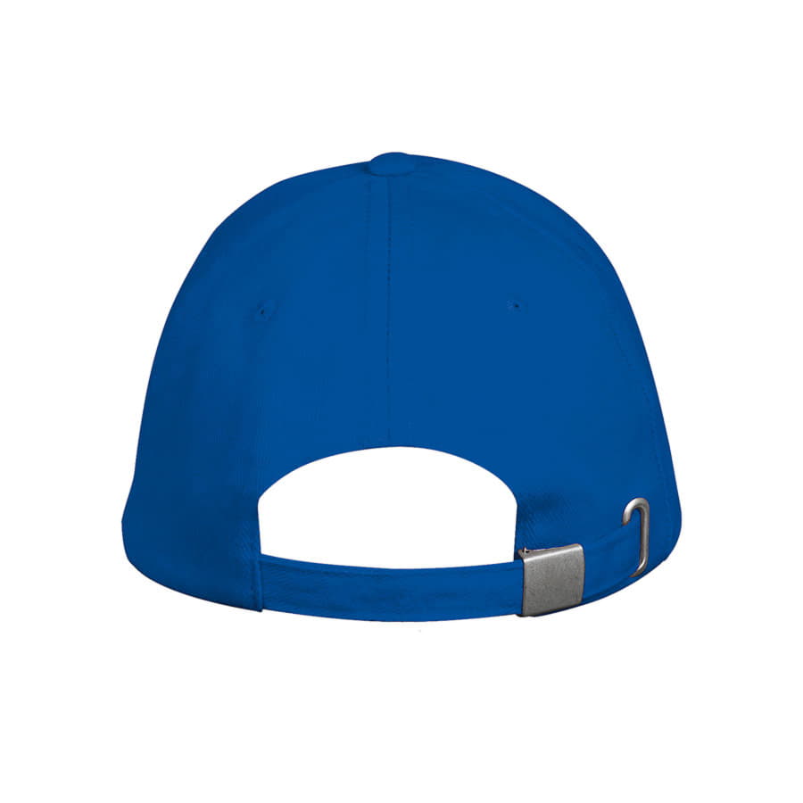 Бейсболка LONG BEACH, 5 клиньев, металлическая застежка, ярко-синий-3