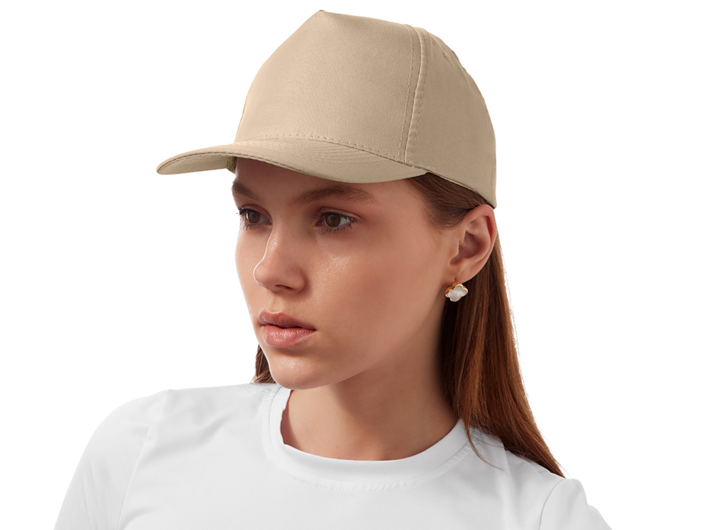 Бейсболка Poly 5-ти панельная 120 гр, песочный-2