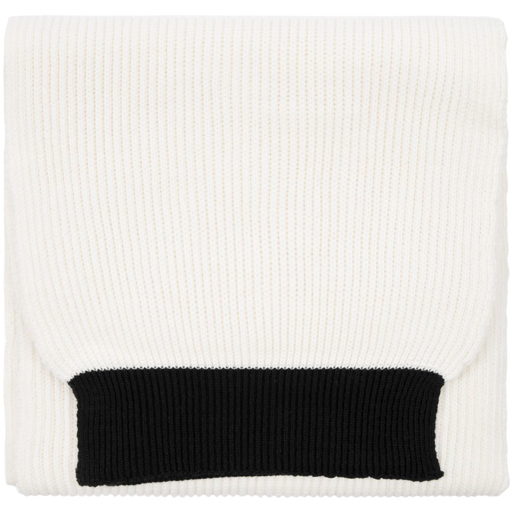 Шарф Snappy, белый с черным-0
