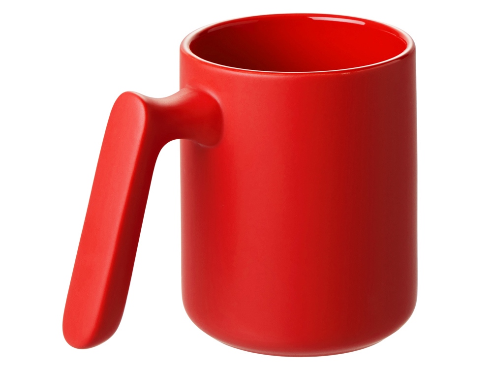 Кружка матовая с прямой ручкой Axio, 360 мл, красный-0
