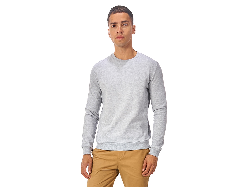 Свитшот Motion унисекс с начесом, серый меланж-1