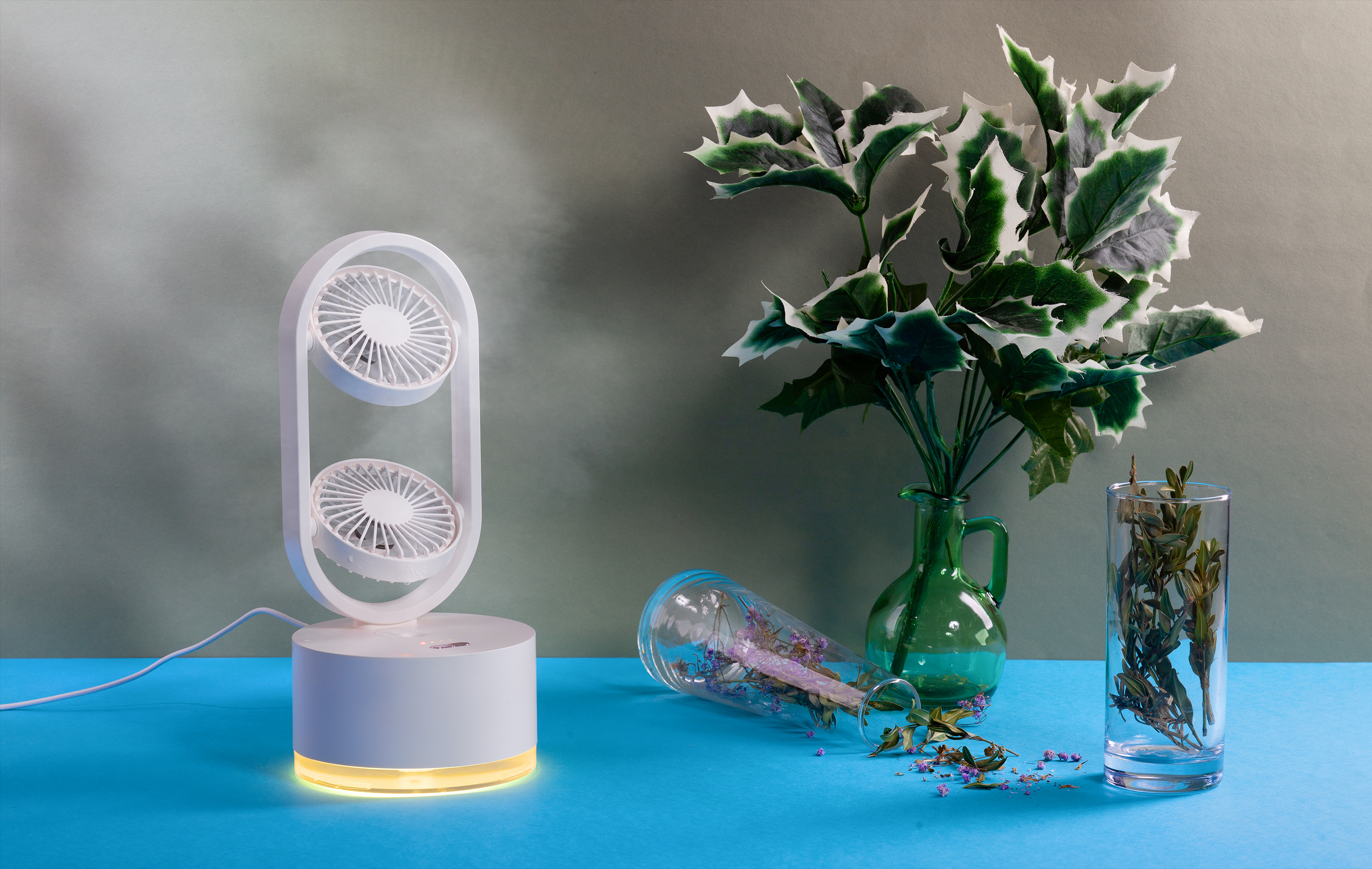 Портативный увлажнитель воздуха "Smart Wind" с двумя вентиляторами-1