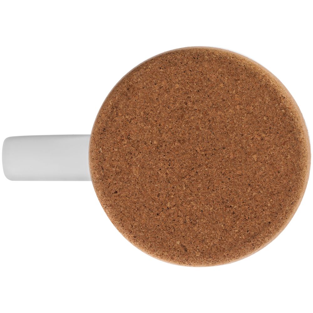 Кружка с пробковой подставкой Corky для сублимационной печати, матовая, белая-1