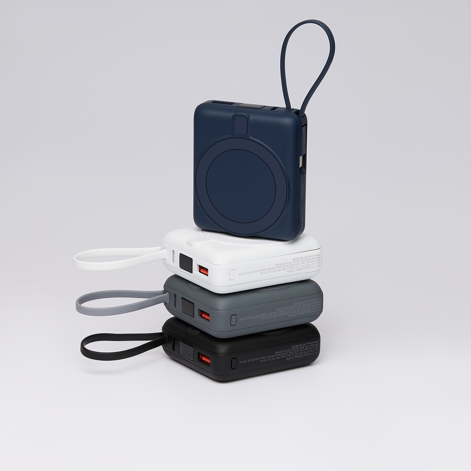 Внешний аккумулятор с подсветкой Риттер PD (Ritter PD) 10000mAh с функцией беспроводной зарядки 15W, серый-13