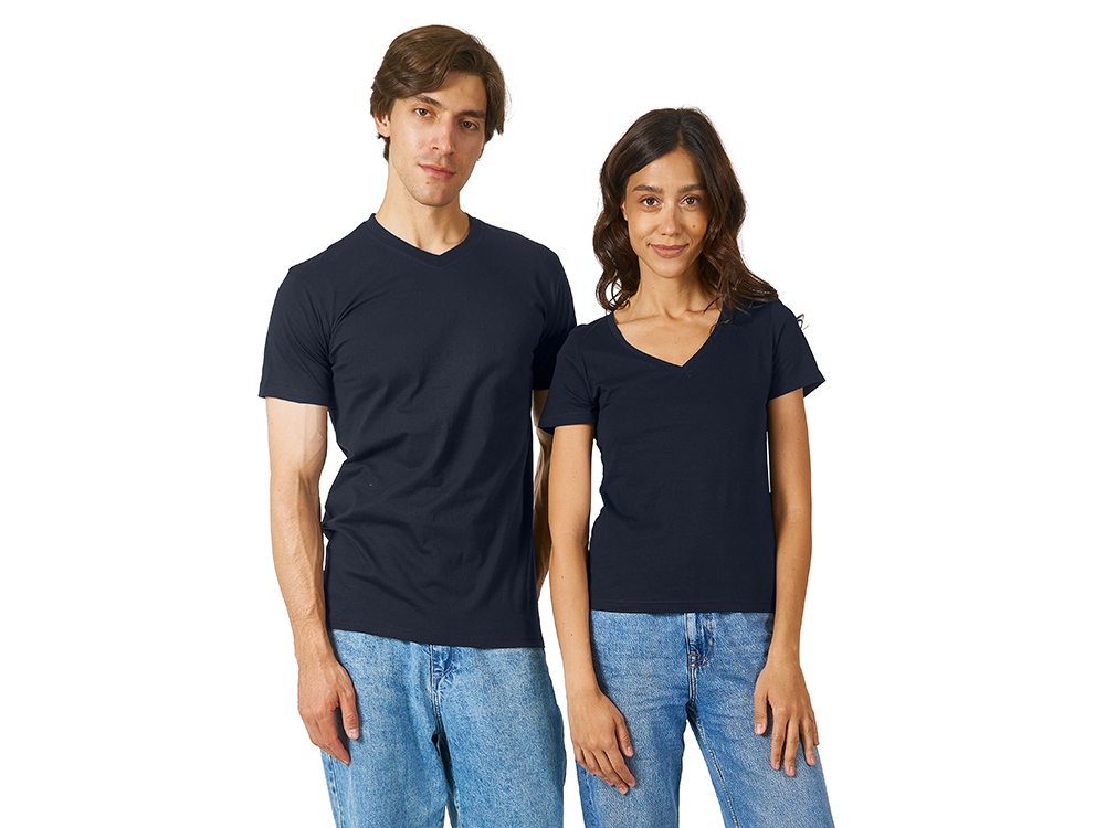 Футболка Heavy Super Club мужская с V-образным вырезом, темно-синий-4