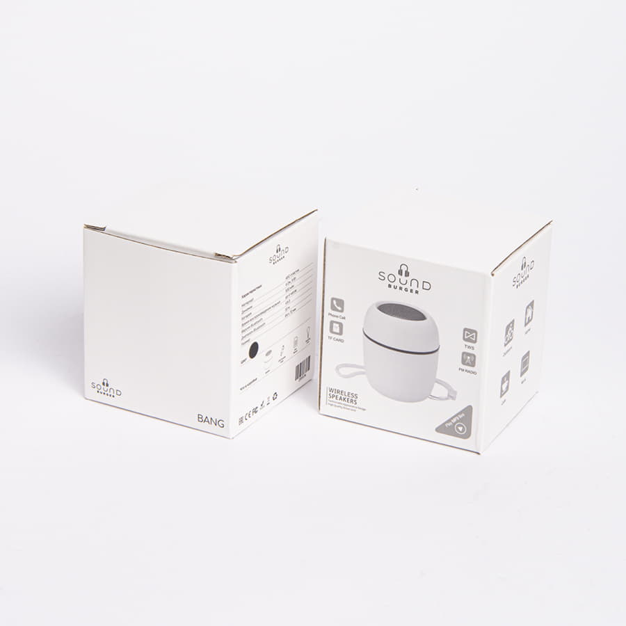 Портативная mini Bluetooth-колонка Sound Burger "Bang" белая, белый-8