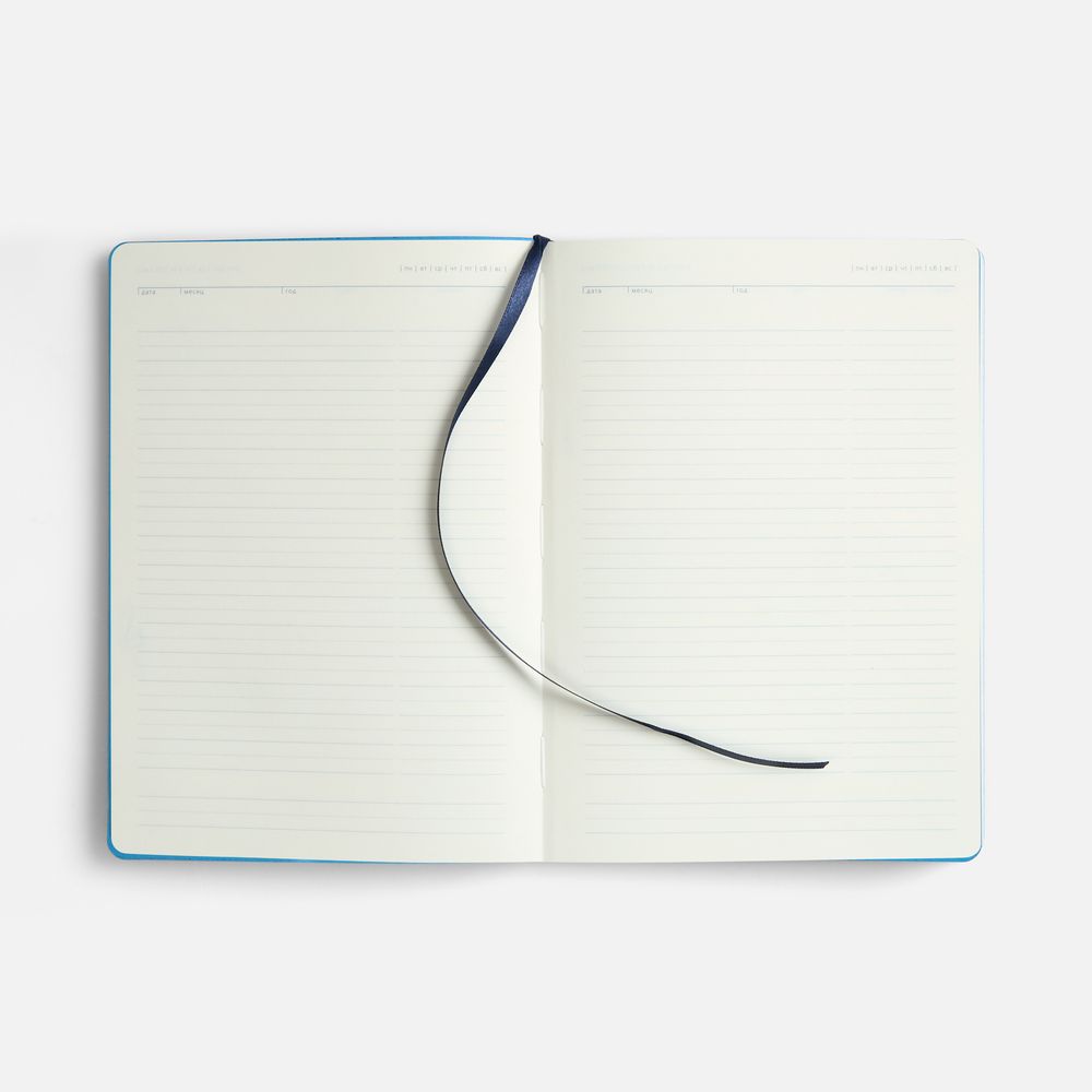 Ежедневник Doppio, недатированный, синий с голубым-6