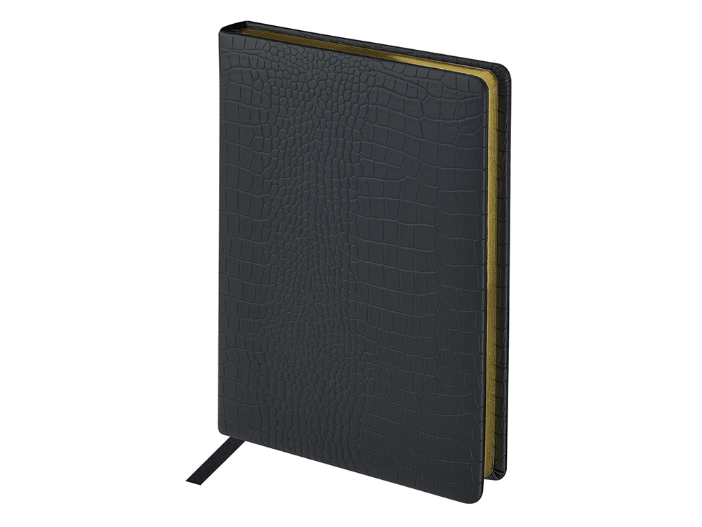 Ежедневник недатированный А5 Amazonia, черный с золотым обрезом-0