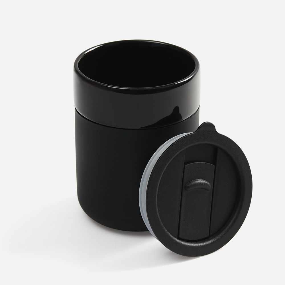 Кружка Nabo с силиконовым держателем, черная-1