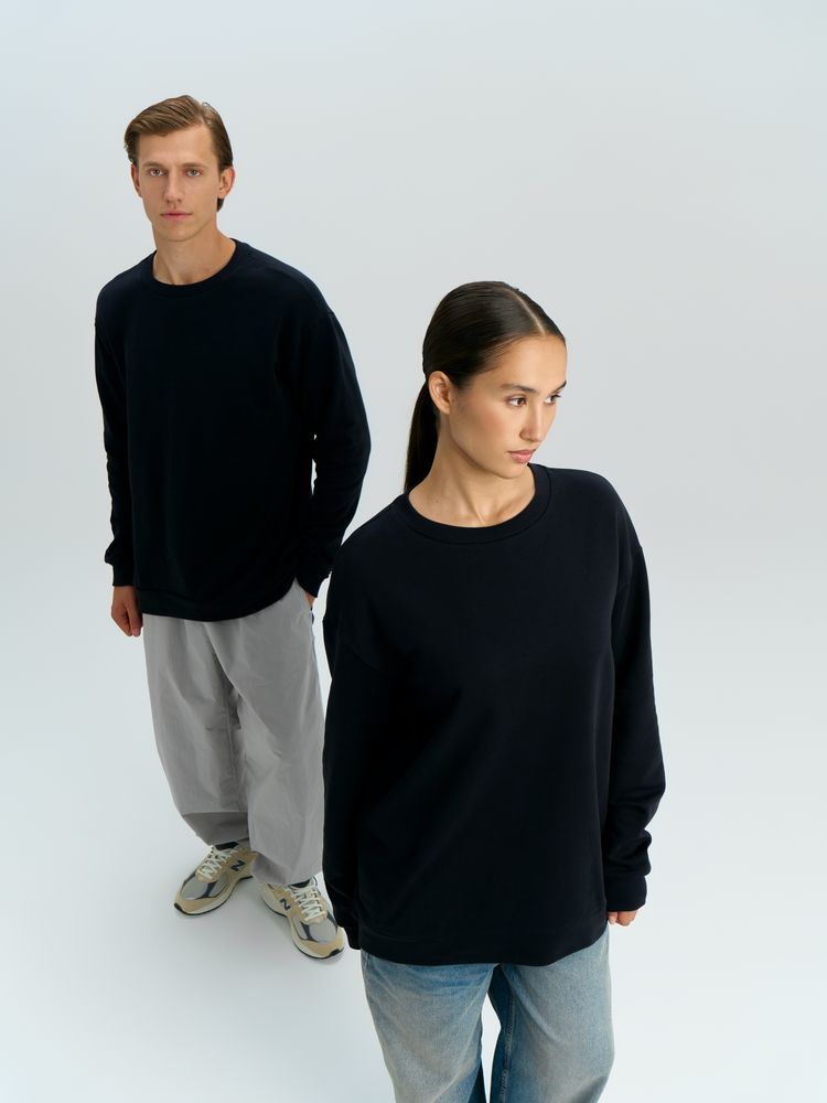 Свитшот оверсайз унисекс Omnifit, черный-7