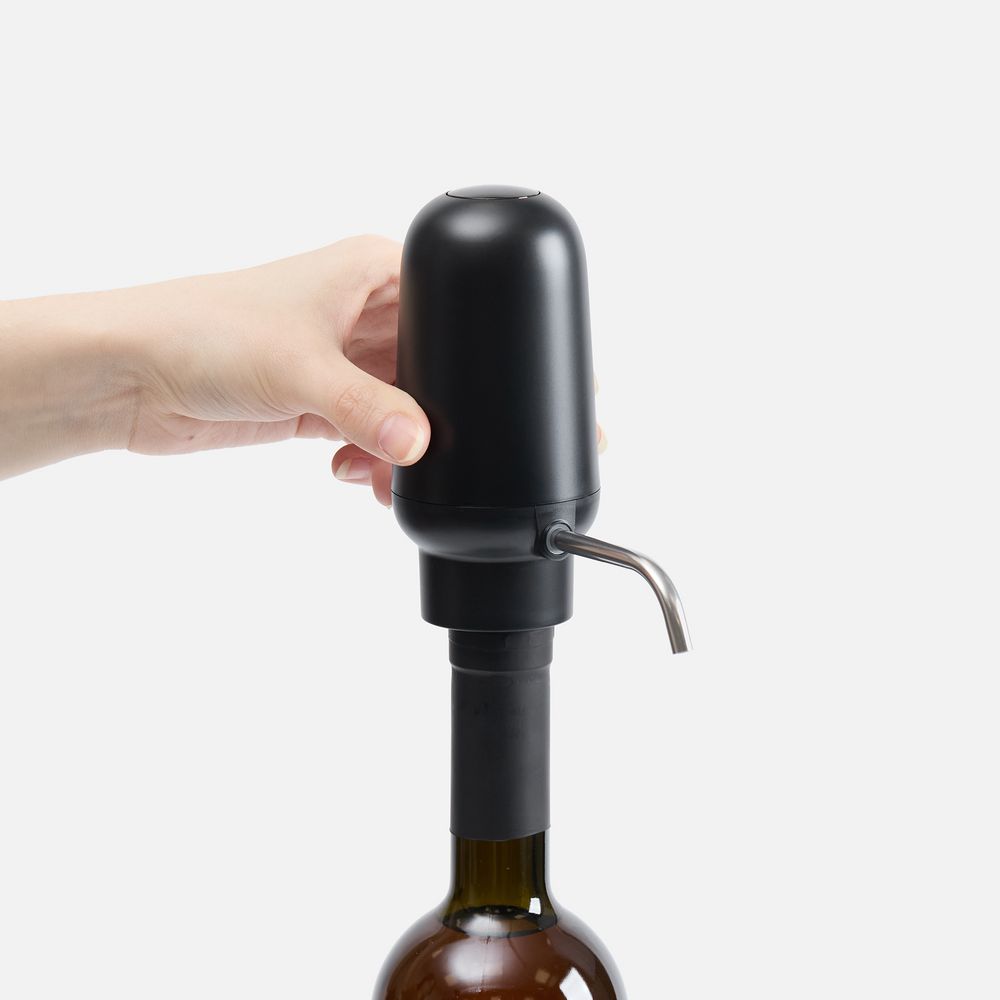 Электрический аэратор-дозатор для вина Lonks, черный-3