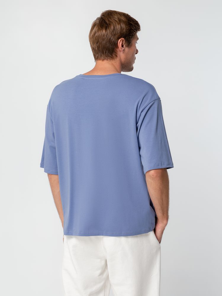 Футболка унисекс оверсайз Street Vibes, синяя (лавандовая)-4