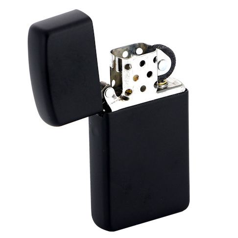 Зажигалка Zippo Slim Matt, матовая черная-1
