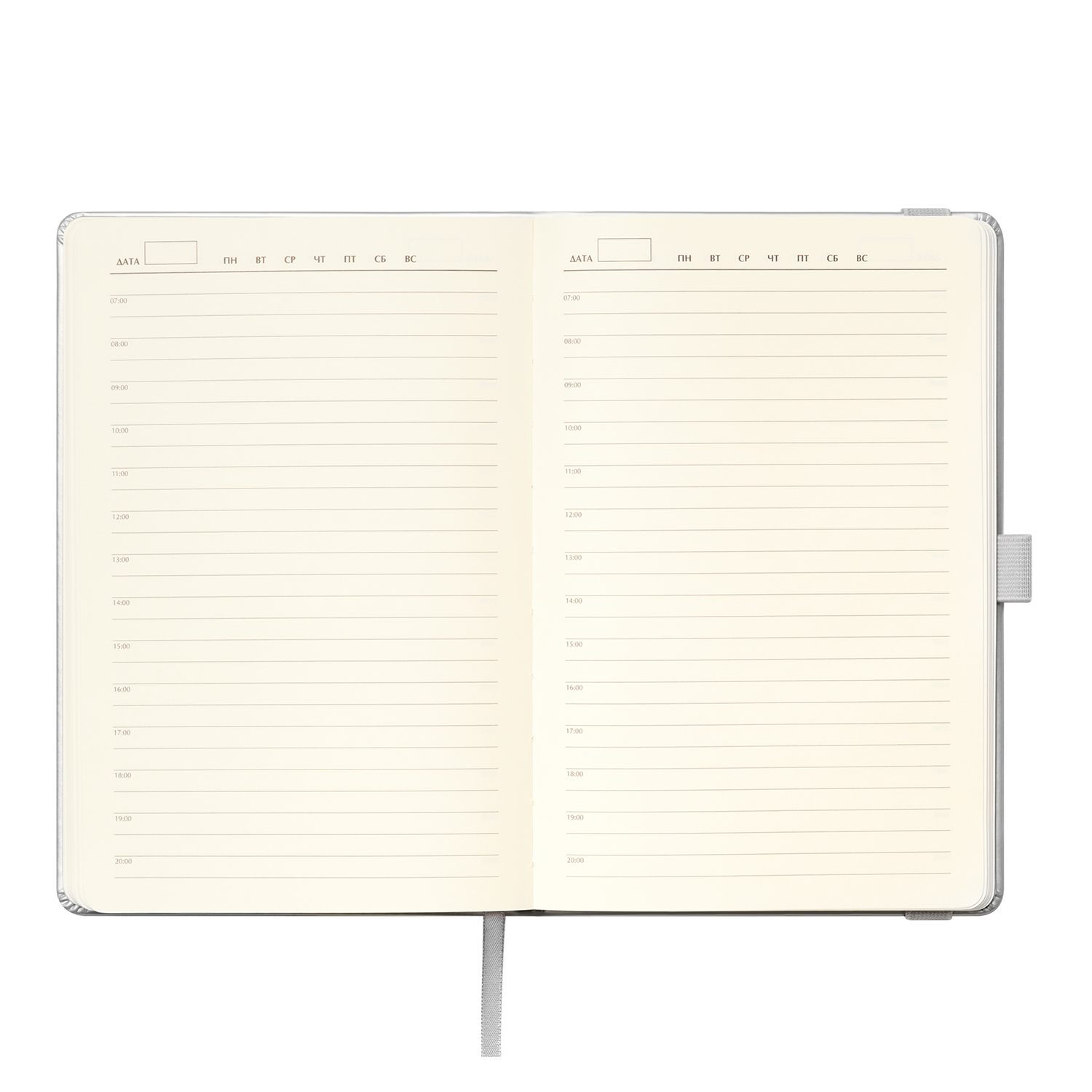 Ежедневник Alpha недатированный, серебро/серый-7