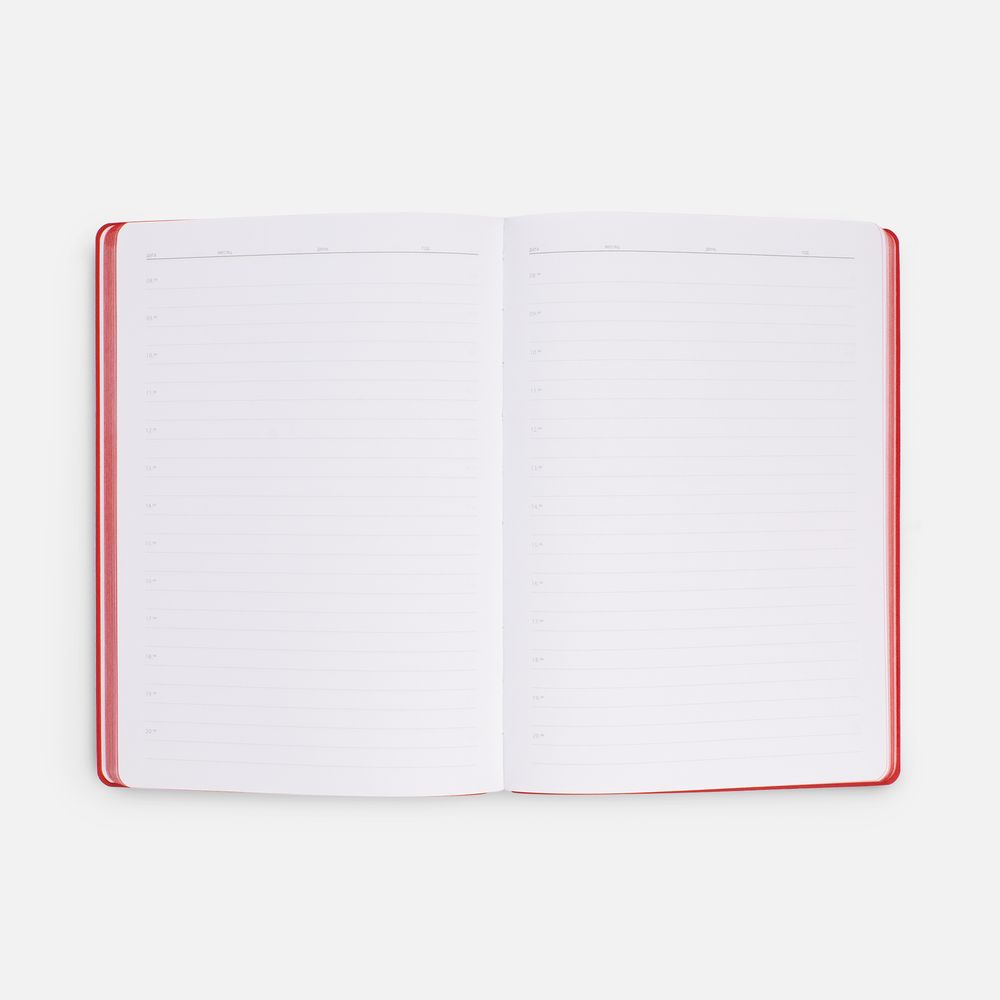 Ежедневник Flexpen Shall, недатированный, красный-3