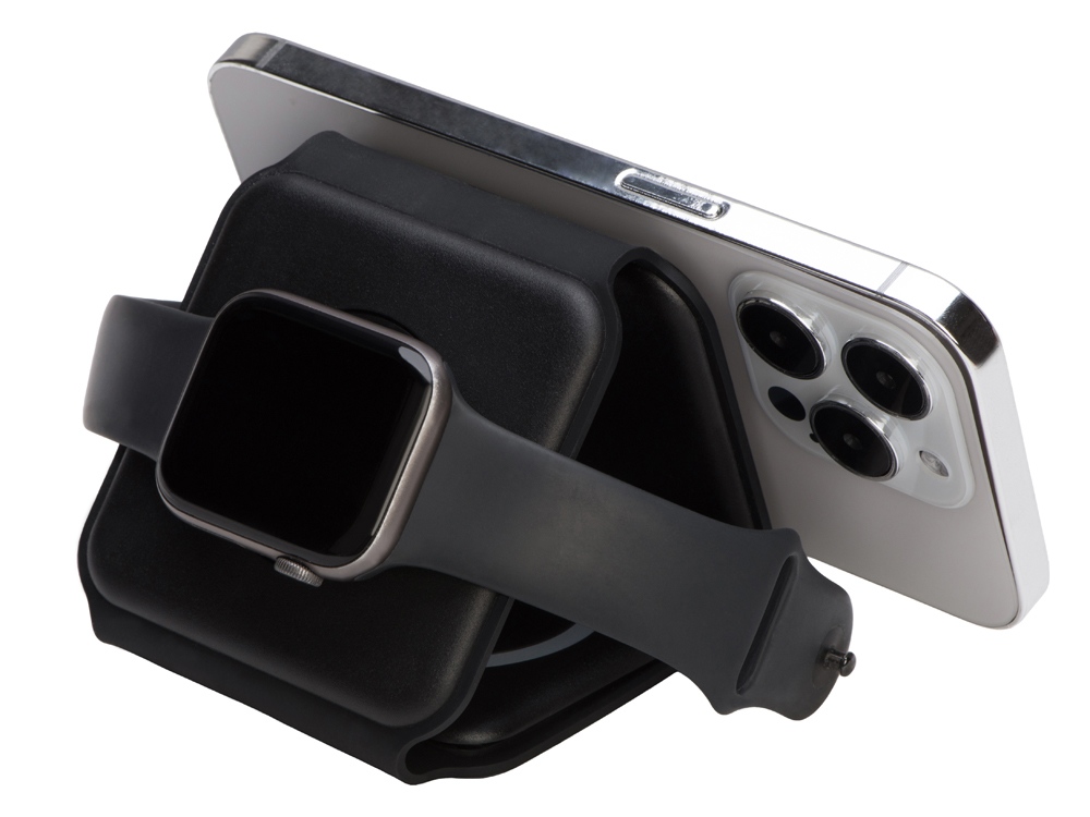 Беспроводное зарядное устройство 3-в-1 Road, 15 Вт, черный-7