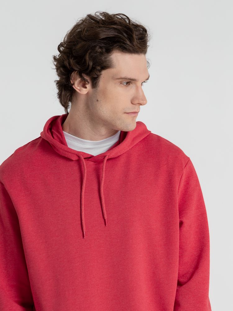 Толстовка с капюшоном унисекс Hoodie, красный меланж-7